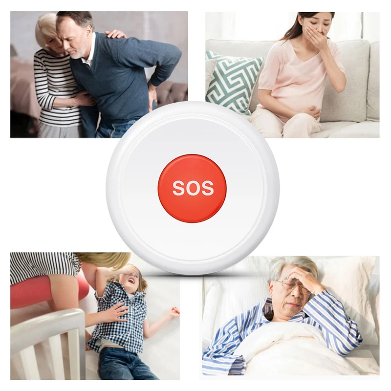 Tuya Smart SOS Sensor Button Sensor Alarm Elderly Children Alarm Emergency Help Switch Smart Life App Remote Control