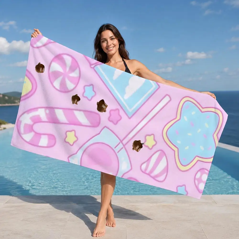 Candy Towel ultra-fine fiber quick drying absorbent towel, beach swimming vacation beach towel