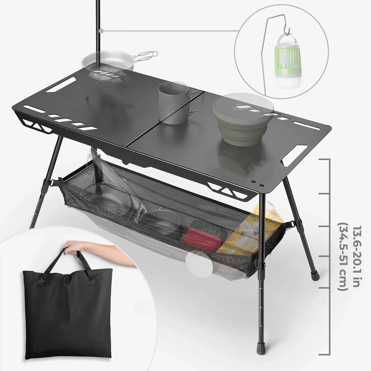 

Portable outdoor folding table and chair set for kitchen, beach camping and workshop use