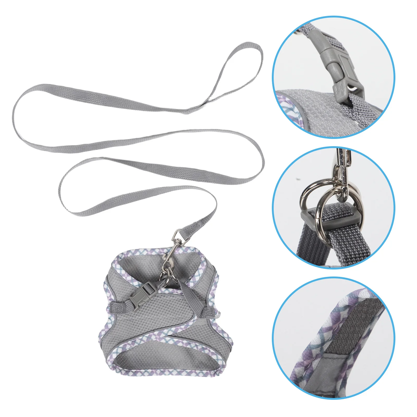 

1Set Pet Harness Leash Set Breathable Mesh Adjustable Reflective No Pull Dog Cat Walking Training Vest Dog Harness Leash Set