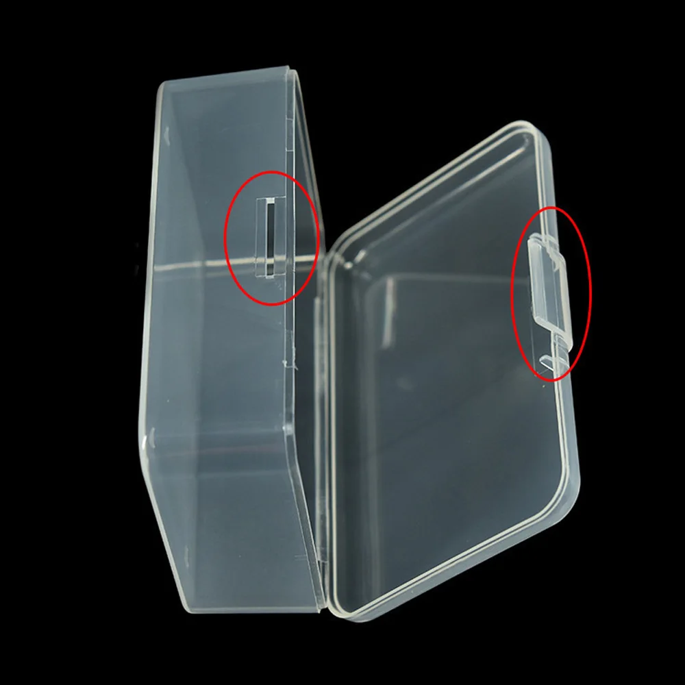 With Lid Clear Plastic Case Jewelry Storage Box Mini Transparent Collection Container Rectangular Convenient Useful