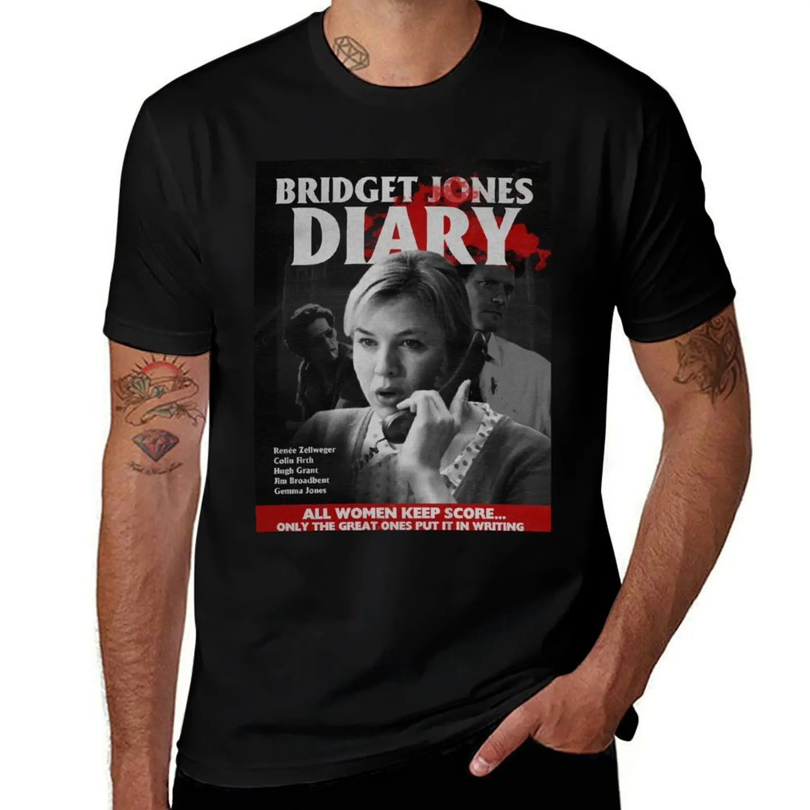 Bridget Jones Diary 2001 Classic Horror Design T-Shirt Work Wear Simple Tee Shirt