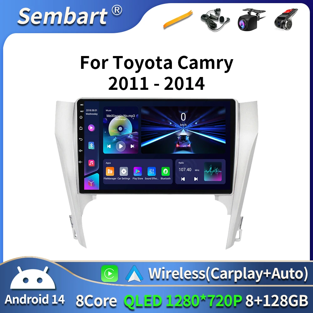 

Android 14 For Toyota Camry US 2011 - 2014 QLED Android Car Radio Multimedia Video Player GPS Stereo CarPlay 4G Head Unit DSP BT