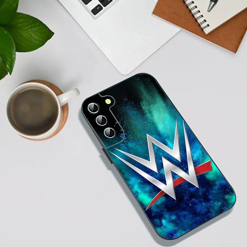 WWE The S-Shield Phone Case For Samsung Galaxy A52 A12 A51 S21 Edge S22ULTRA S23 S20LITE Plus Ultra Black Cover