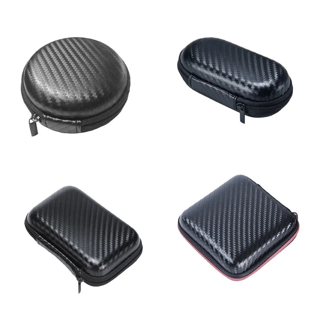 Earphone Case Portable Storage Bag Pouch Anti-scratch Anti-collision Card Reader Organizer Rectangular 12x8x4cm