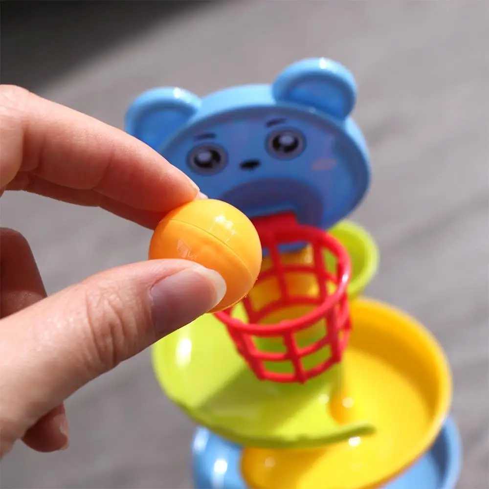 Pista bola de rolamento mental bola deslizante rotação pista brinquedo conjunto bebê quebra-cabeça brinquedo bola gota rolo torre giratória pista virar em torno de brinquedo