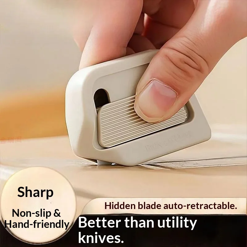 Magnetic Ceramic Box Cutter Mini Portable Safety Box Opener Safe Parcel Mail Package Opening Knife for Home Office Use