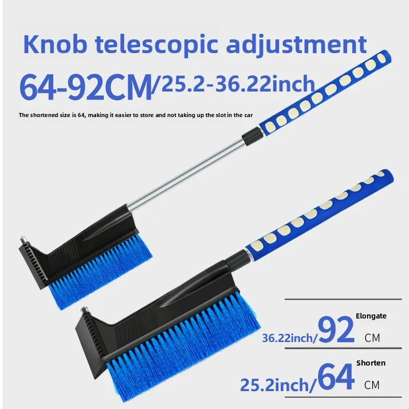 1PC Car snow shovel multi-functional ice removal sweeper with safety hammer snow removal brush retractable snow removal shovel