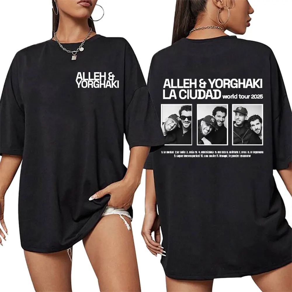 

Alleh & Yorghaki Laembali Worid Tour 2025 Merch Футболка Мужская одежда Высококачественная футболка в стиле хип-хоп Винтажная футболка Уличная одежда