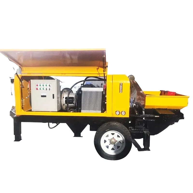 Factory Direct Sale Trailer Mounted Concrete Pump for Sale Small Mini Trailer Stationary Concrete Pump Truck for Sale