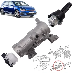 OE# 1K0905851B For VW Golf Passat Tiguan Touran Caddy Skoda Octavia Superb Seat Leon Audi Car Ignition Switch Lock Barrel & Key