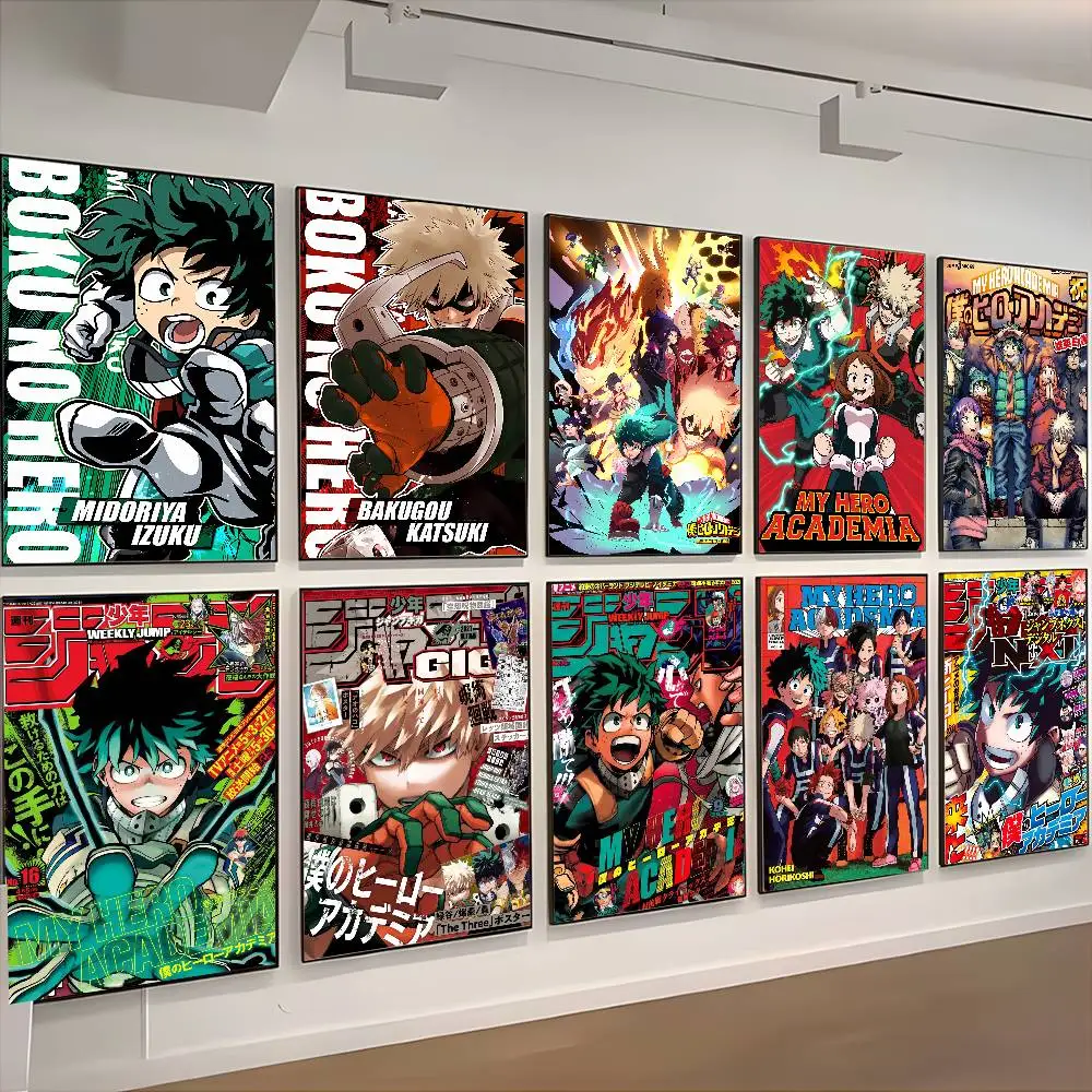 ملصق رائع من أنيمي Midoriya Izuku My Hero Academia عالي الدقة جدار لزج مقاوم للماء لغرفة المعيشة المنزلية وغرفة النوم والديكور الجمالي #2