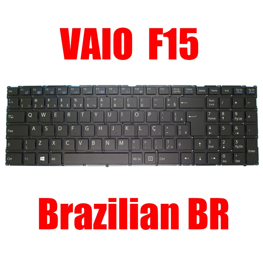 

Brazilian BR Laptop Keyboard For VAIO F15 VJF157F11X Black With Backlit New