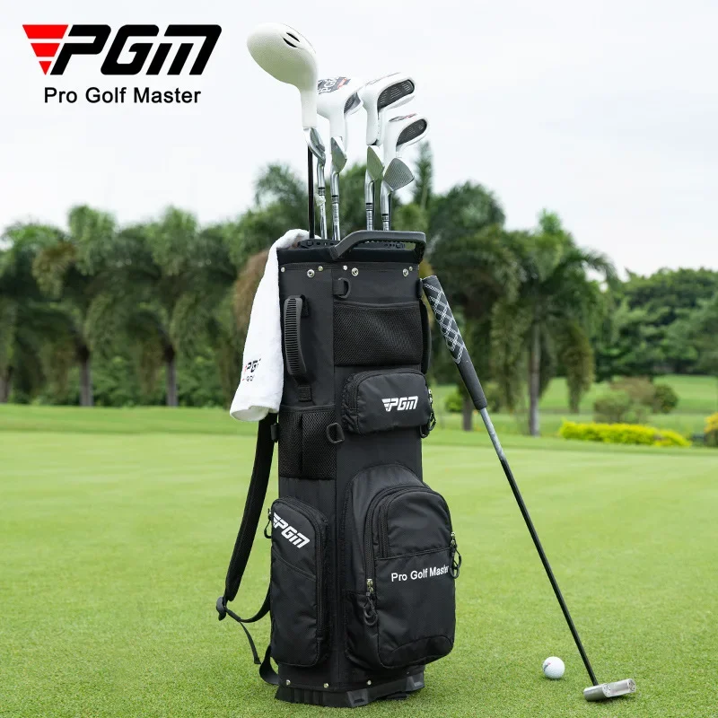 PGM Golf Bag Double shoulder and back club bag 2kg ultra-light portable fixed pole port waterproof ball bag