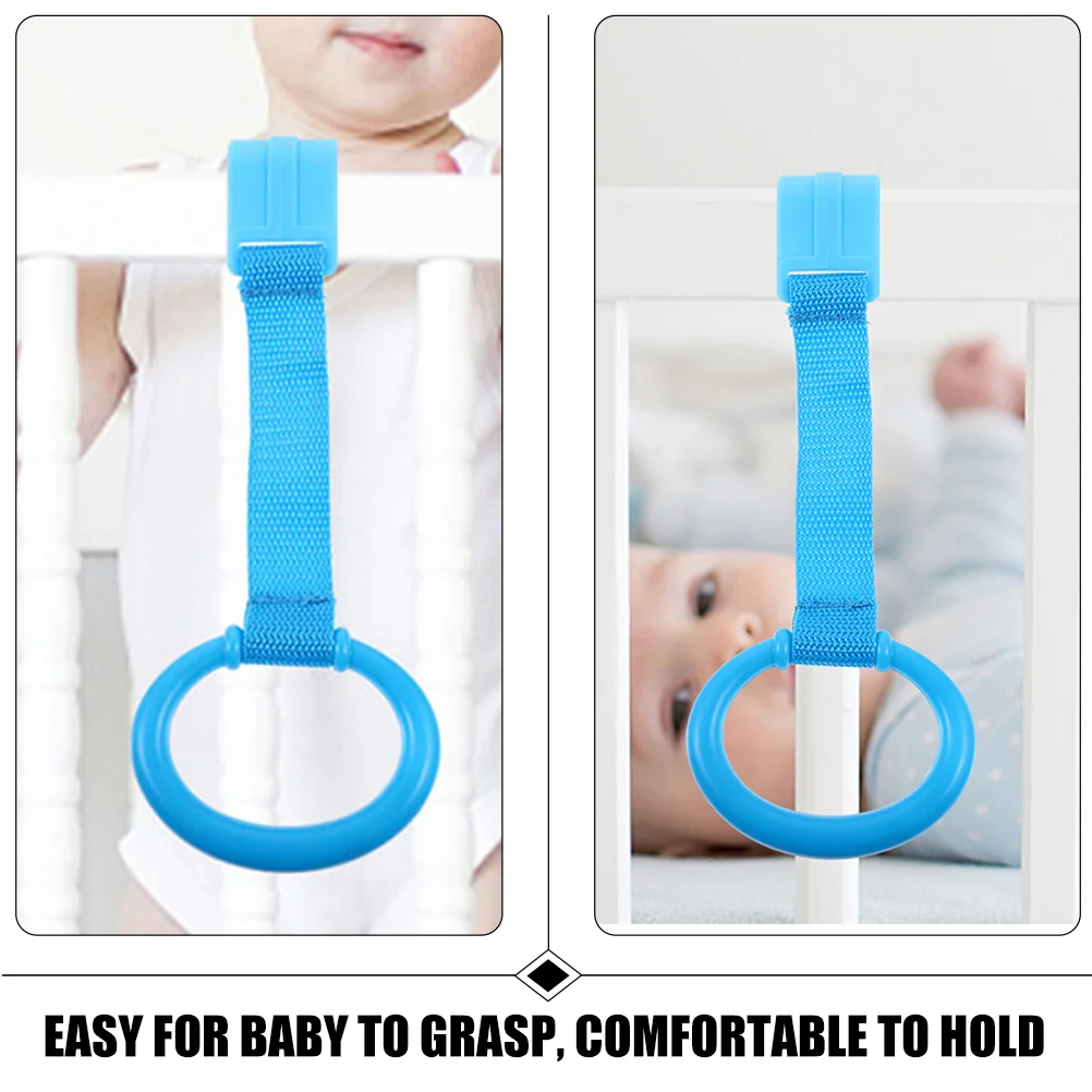 5Pcs Baby Crib Hanging Rings Infant Pull Up Rings Lightweight Durable Walking Assist Tools Baby Crib Pull Ring