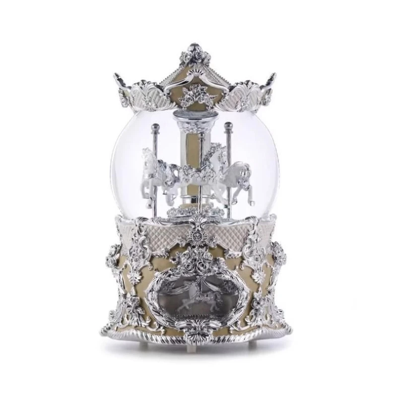 صندوق موسيقى كرة كريستال دائري هدية عيد ميلاد