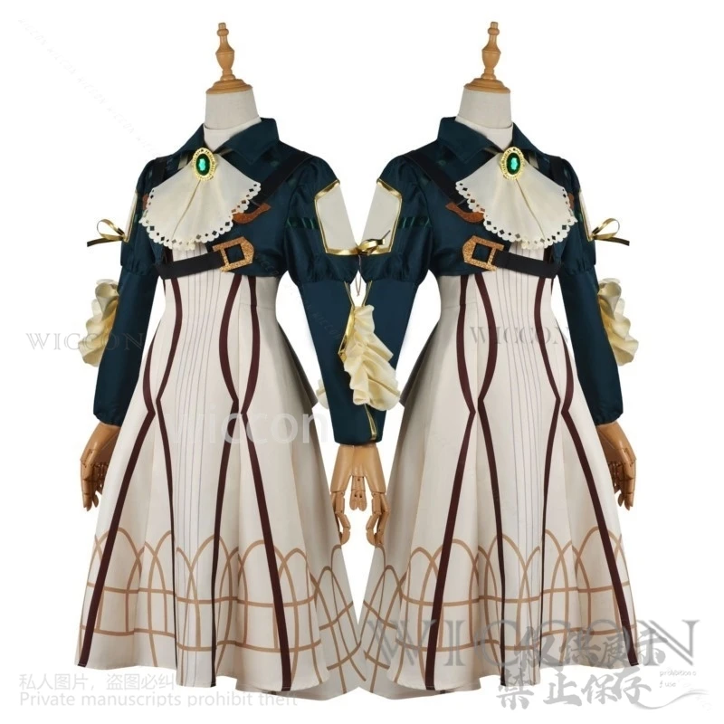 Anime Violet Garden Cosplay Violet Kostüm Retro Kleid Lolita Cos Perücken Schuhe Full Set Für Frau Mädchen Halloween Weihnachten Angepasst