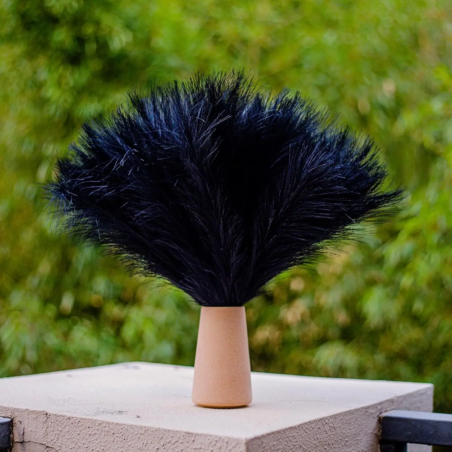 5/10 Stück schwarzes Pampasgras-Dekor – 21,65 Zoll künstliches Pampasgras, künstlicher Pampasgras-Blumenstrauß, Blumenarrangement und Vasenfüller – Detail 8