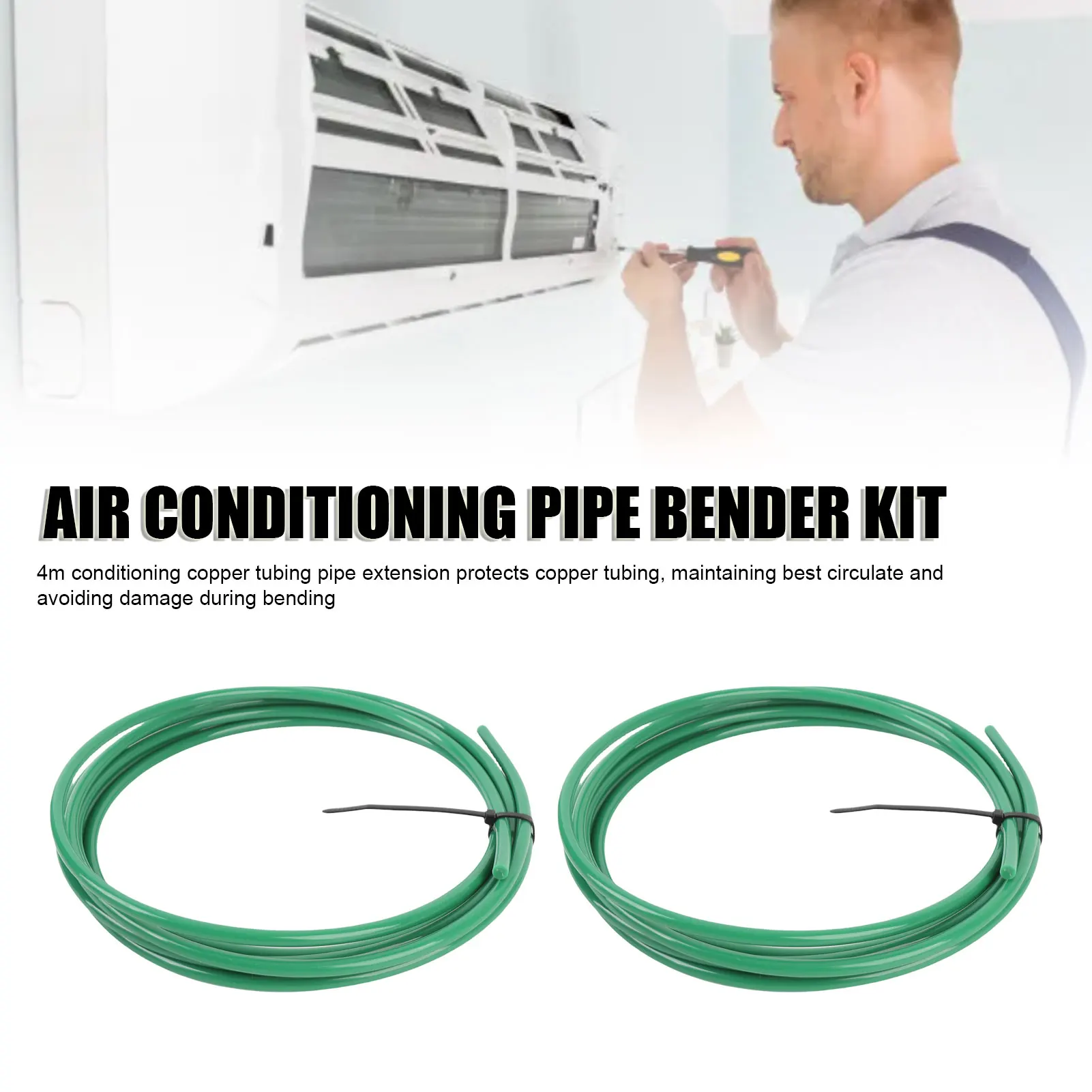Built in Copper Tube Bending Strip Conditioning Copper Tubing Pipe Extension (13in) L 3/8in Dia Protective for Refrigeration