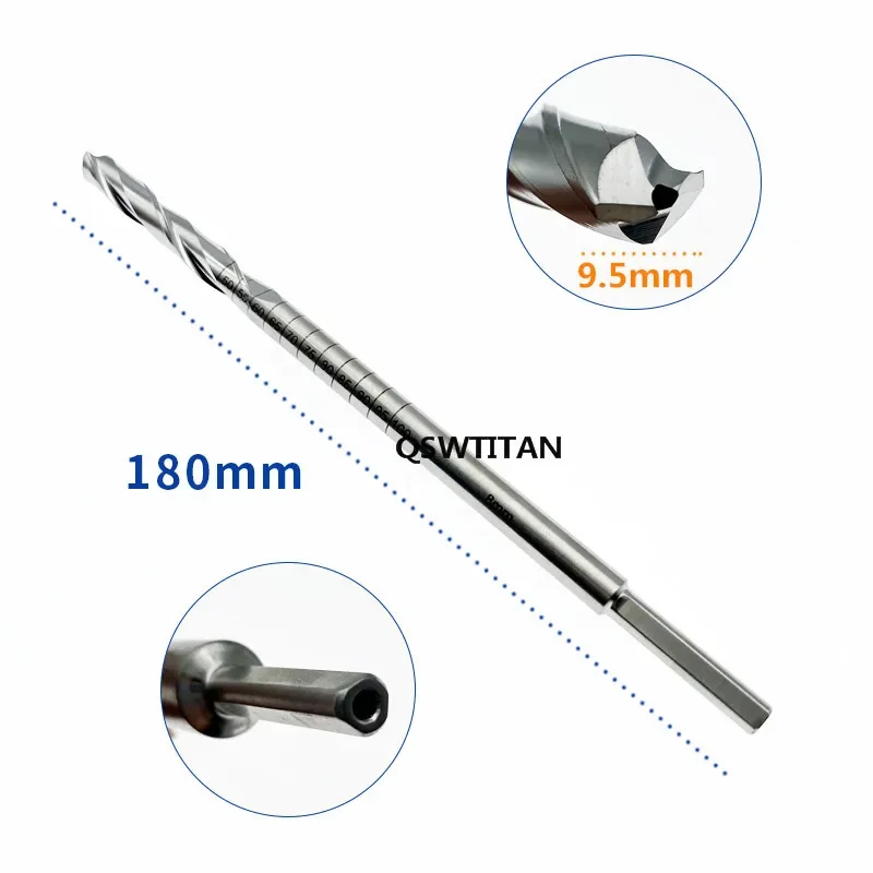 Orthopedic Tibia Cannulated Drill Bit Cortex Cannulated Reamer Hole Expand Hollow Drill Bit Intramedullary Nail Reaming Drill