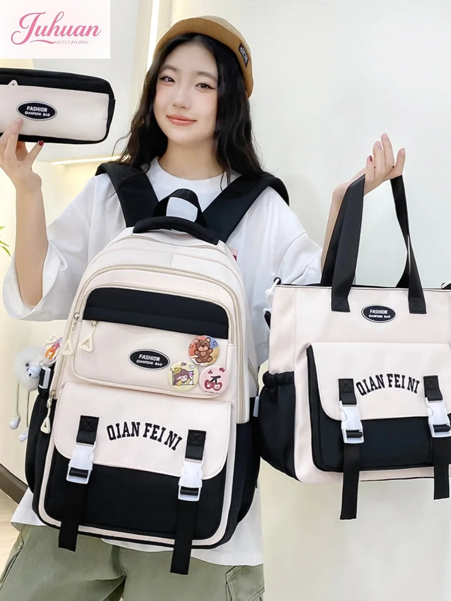 Junior High School Girls Primary School Students Backpack Large Capacity College Style High Value Girl Cute Versatile Schoolbag