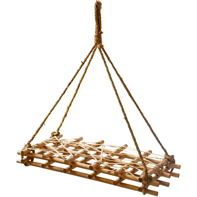 Wood hanging decoration basket, mori garden groceries