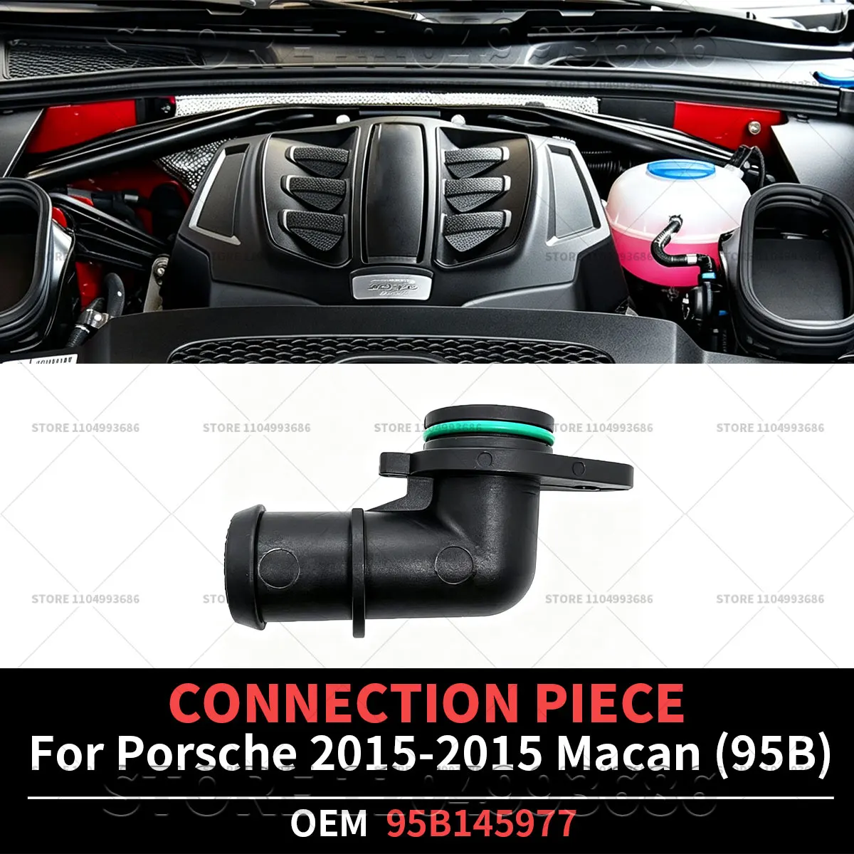 For Porsche 2015 2016 2017 2018 Macan GTS S Turbo (95B) Car Turbocharger Intercooler Pipe Adapter OEM 95B145977 95B-145-977