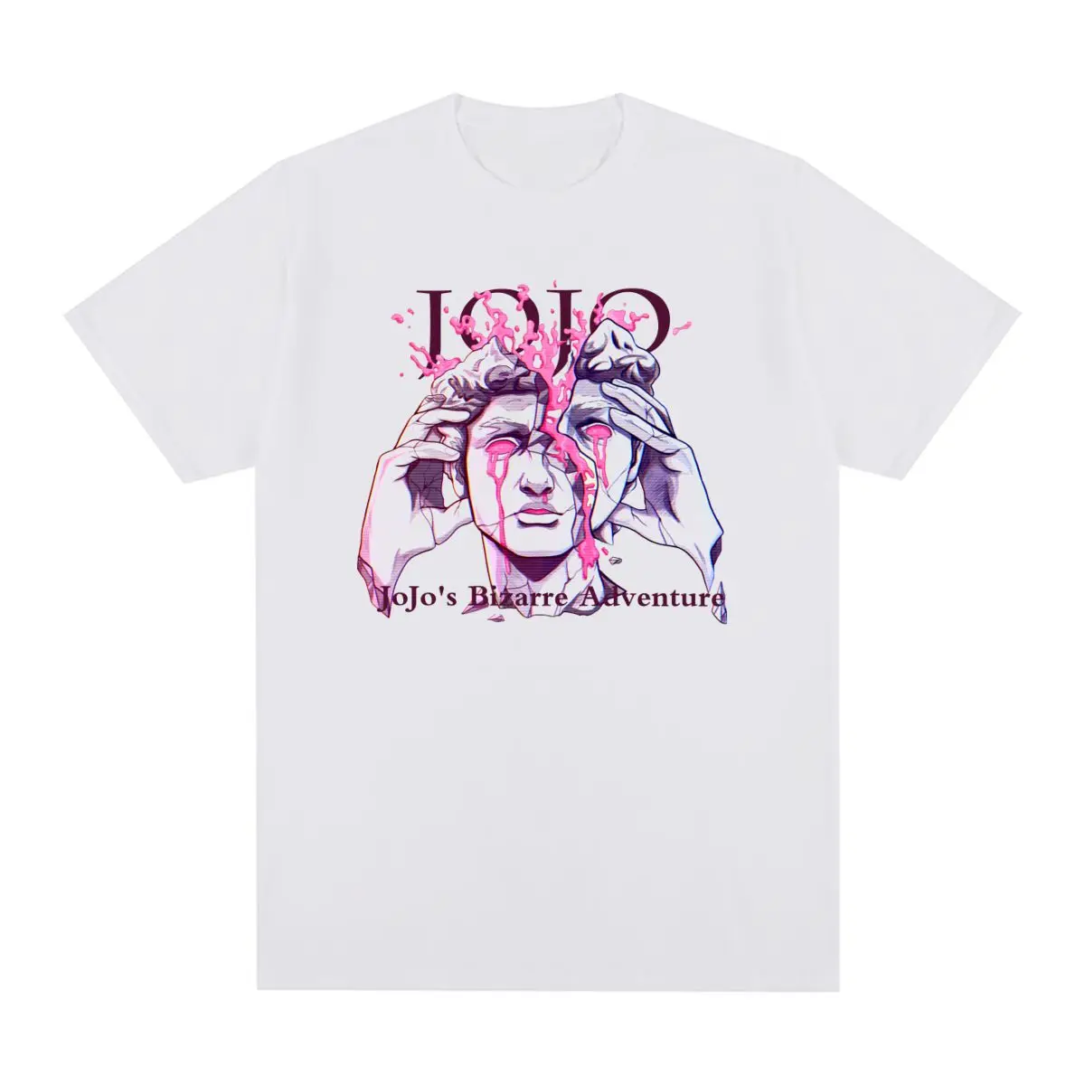 Jojo Bizarre Adventure  Vintage T-shirt Fashion Vaporwave Aesthetic Jotaro Cotton Men T shirt New Tee Tshirt Womens Tops