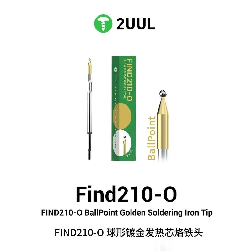 2UUL FIND210-0 Heating Core Ball Head Multi-layer Electroplating Rapid Heating Up for C210 Series Soldering Handle Tips