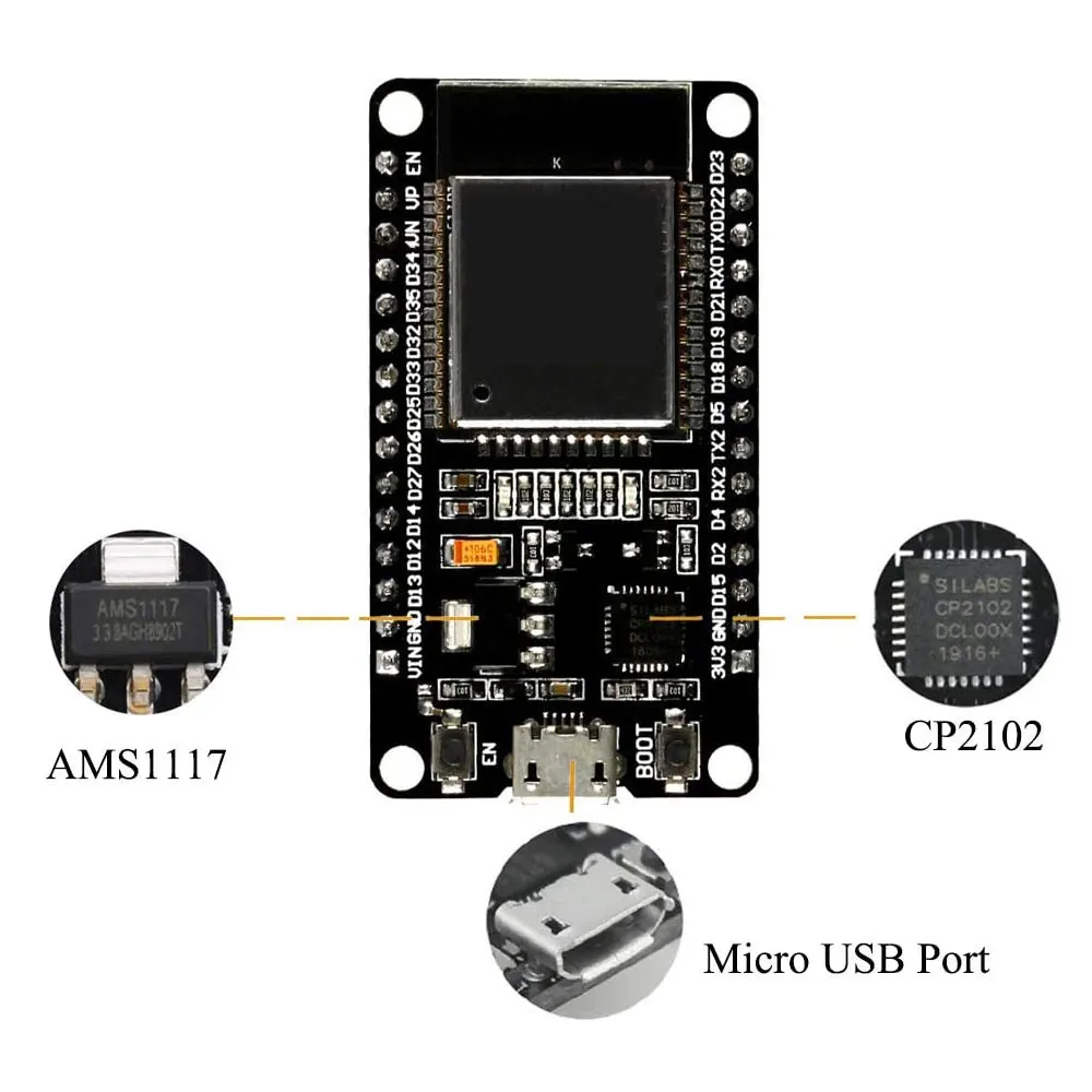 Wi-FiおよびBluetoothアンテナモジュールch9102x ESP-32S,arduino ESP-32 ghz,デュアルコア,esp32s,esp32,2.4用