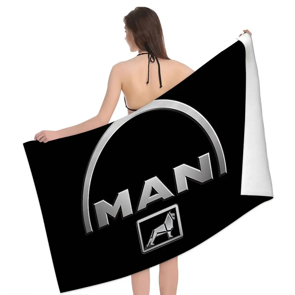 famous M-Man Truck Logo Big Microfiber Beach Towels Quick Dry Towel Sand Beach Towels Pool Towel for Travel Swim Pool Yoga