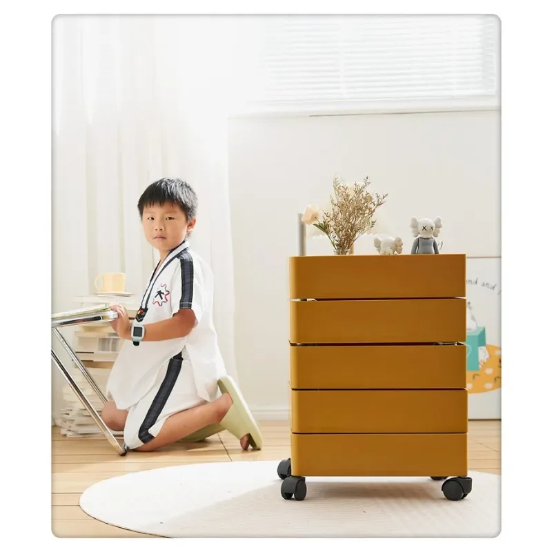 Nordic storage rotating cabinet creative cosmetic cabinet storage bedside table Internet celebrity plastic Bobby cabinet