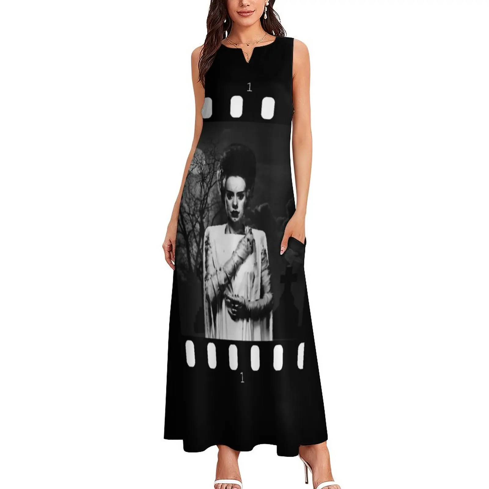 Bride Of Frankenstein - Filmstrip. Long Dress luxury woman party dress dresses ladies 2025 summer