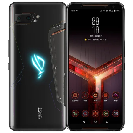 ROG Phone 2 Game Mobile Phone ZS660KL Dual SIM 8GB RAM 128GB ROM Snapdragon855+ OctaCore 6.59