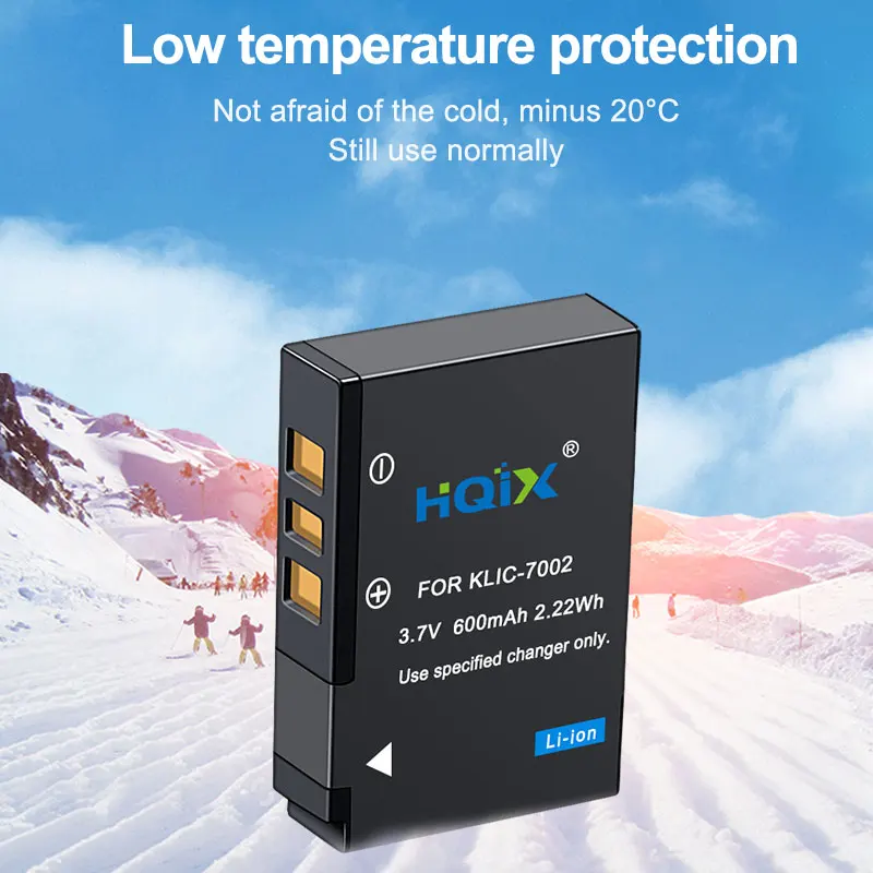 

HQIX for Kodak EASYSHARE V530 V630 ZOOM Camera KLIC-7002 Charger Battery