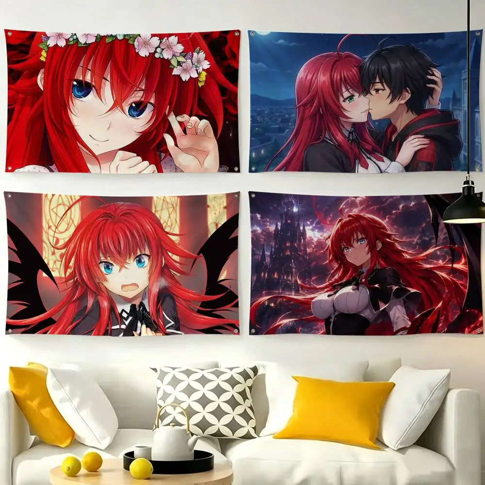 High School DxD R-Rias Gremory   Flag Suitable For Party Club Outdoor Interior Wall Decoration Banner Fans Gift