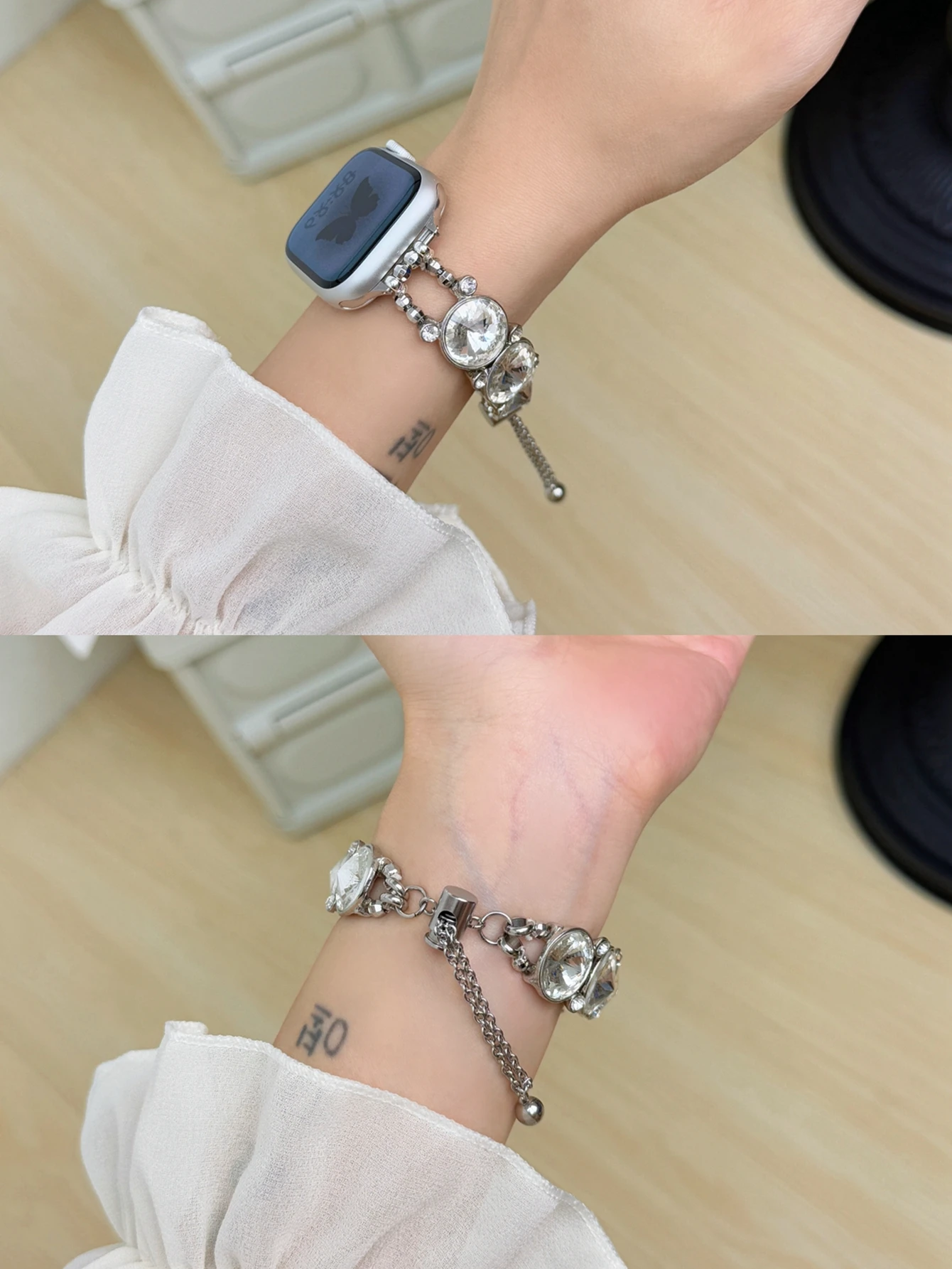Fashion Bling stone Link bracelet Strap For Apple Watch Band For Women 38mm 40mm 41mm 42mm 44mm 45mm 46mm 49mm