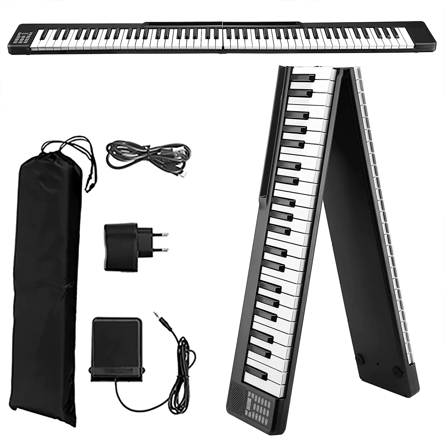 Folding piano 88 keys Portable beginner practice keyboard Splicing piano hand roll electronic piano