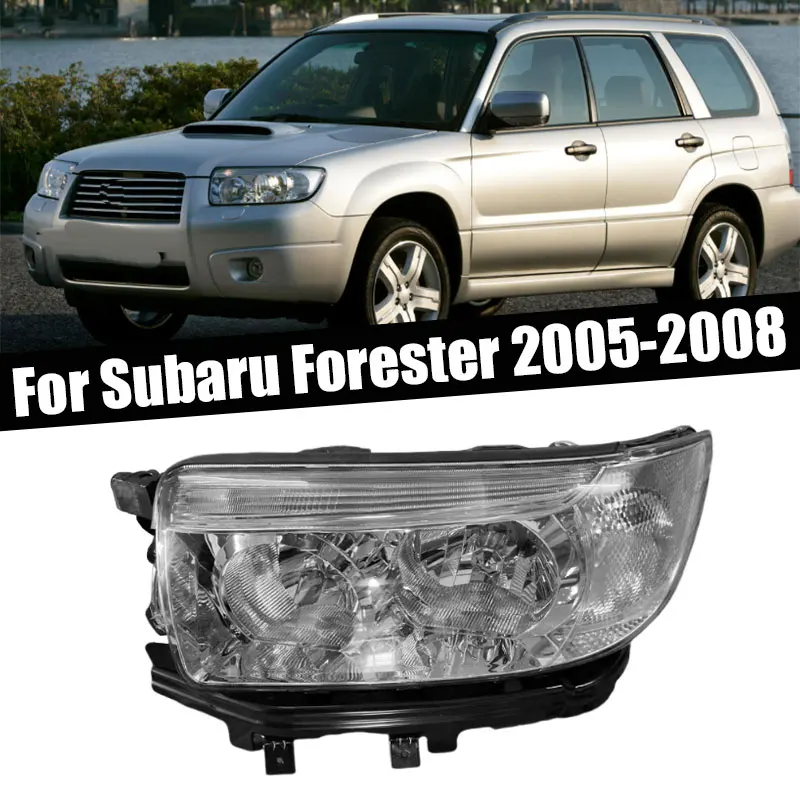 

For Subaru Forester 2005-2008 Auto Halogen Front Bumper Headlight Driving Light Signal Lamp Car Head Light Housing Without Bulbs