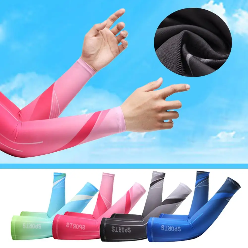 

Cycling Ice Sleeve Driving Sun Protection Two-Tone Cover Elastic Non-slip Sleeve Outdoor Sport Men's Summer Fishing Arm C4U7