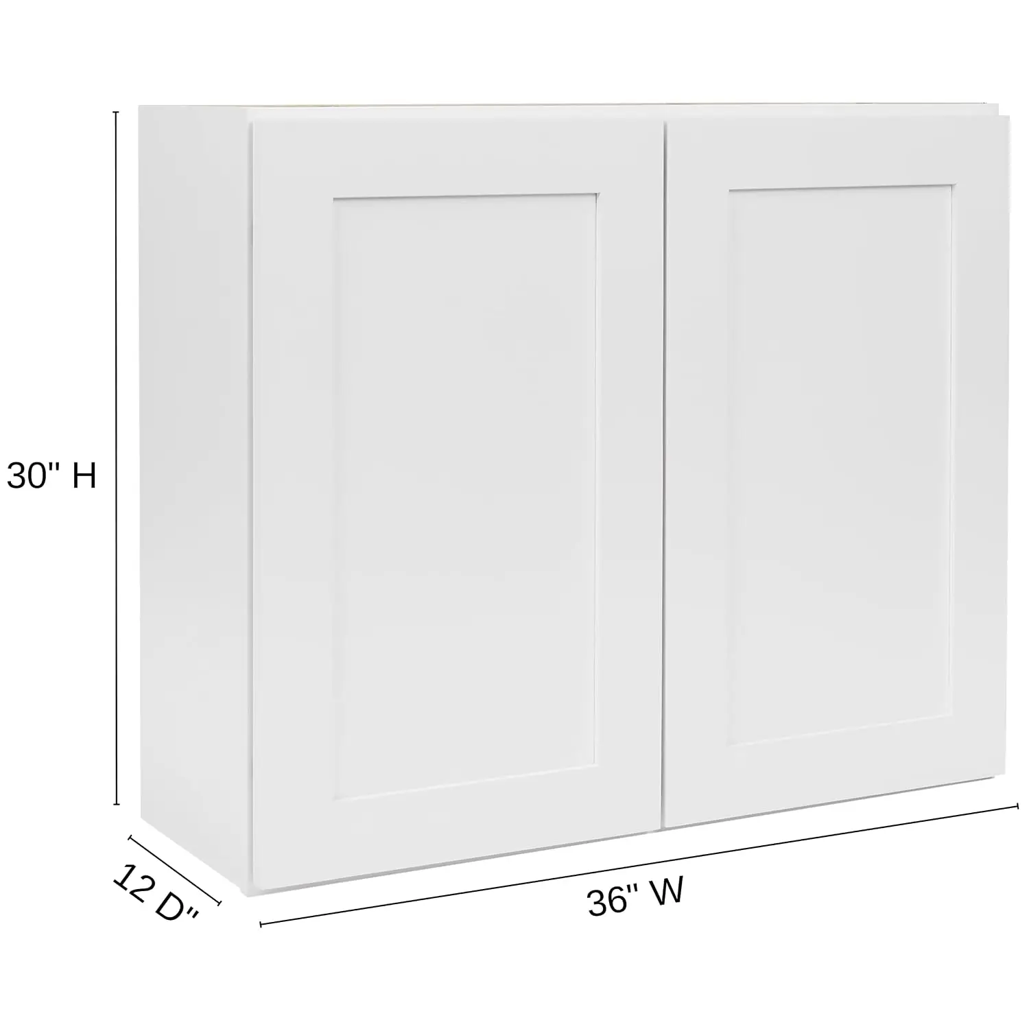 White Shaker Wall Cabinet RTA Kitchen Laundry Bathroom Storage 36
