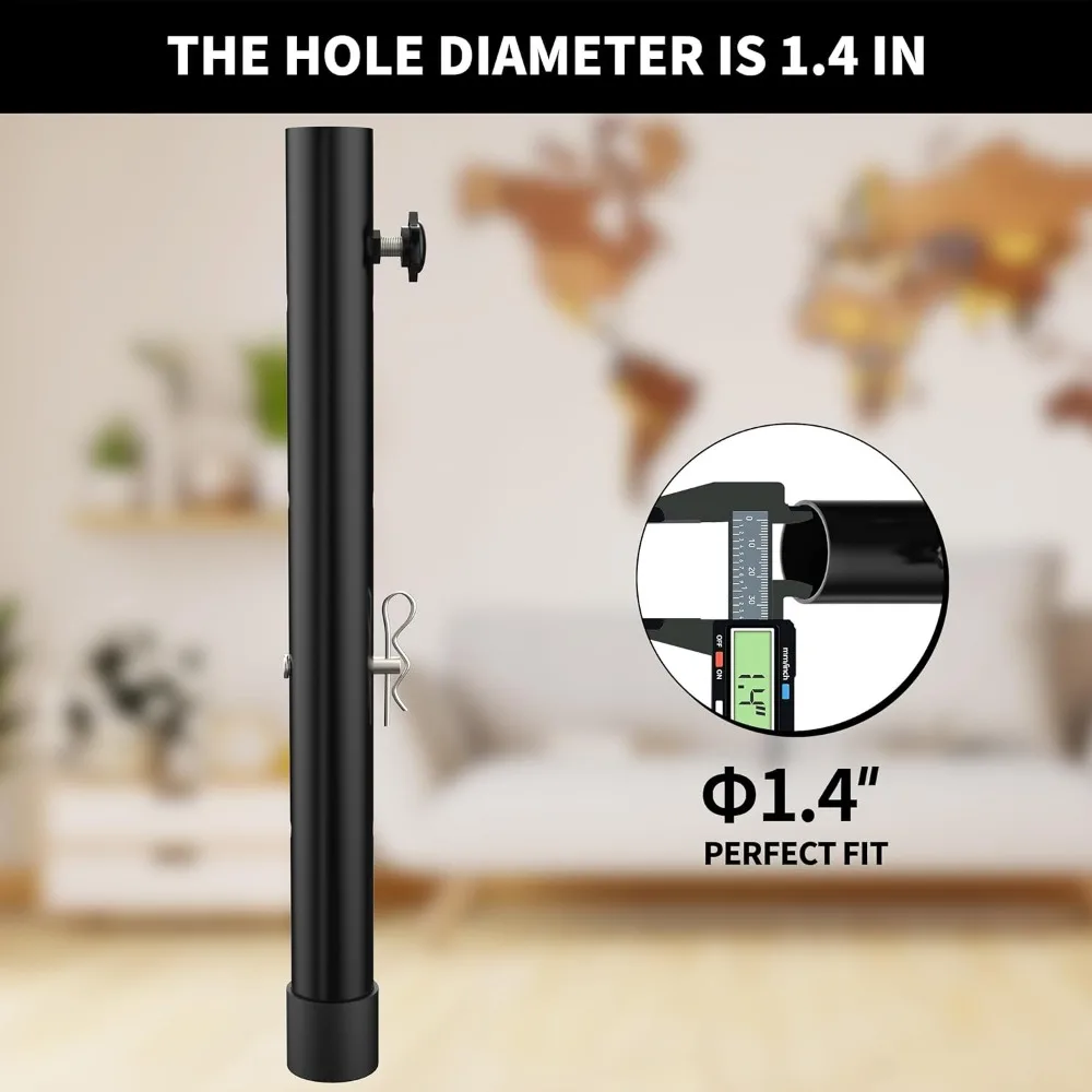 Adjustable Height Table Leg Extensions, 8 Pack, 4 Level Settings, Suitable for Straight or Bent Legs, 3.6 to 9.9 Inches Incremen