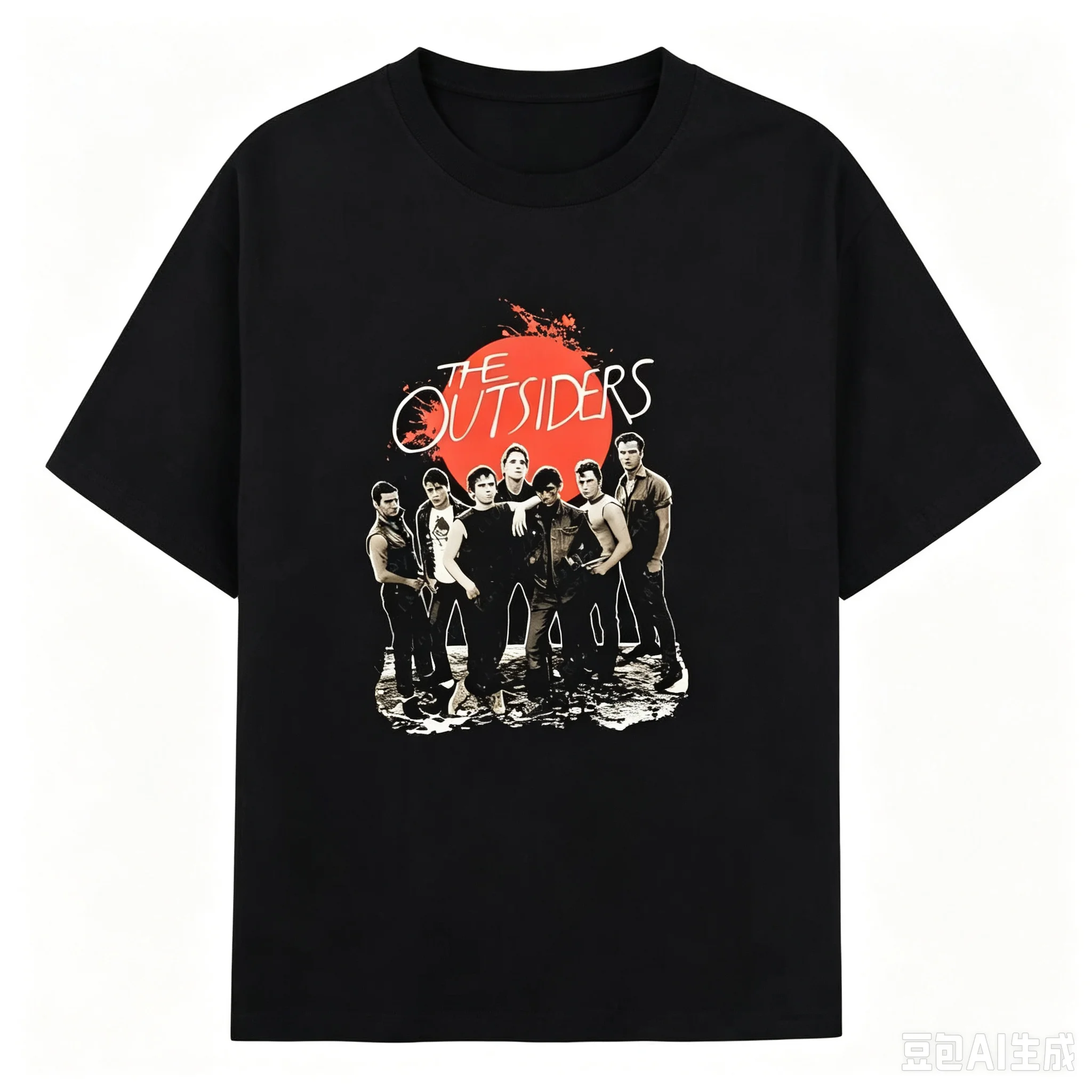1 Stück 2026 Vintage-Film „The Outsiders“-Print Baumwoll-T-Shirt Unisex Herren Damen Kinder Streetwear Lässige Kurzarm-Oberteile – Detail 7