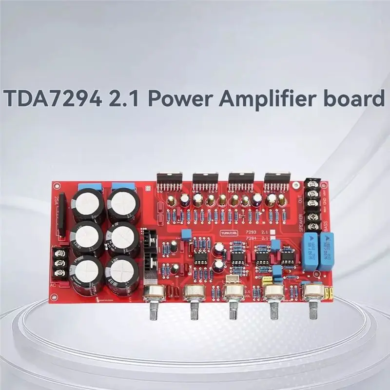 AB25-TDA7294 2.1 Channel Hifi Audio Amplifier Board Dual 18-26V 50-150HZ 2X80W+ 160W Subwoofer Power Amplifier AMP Module