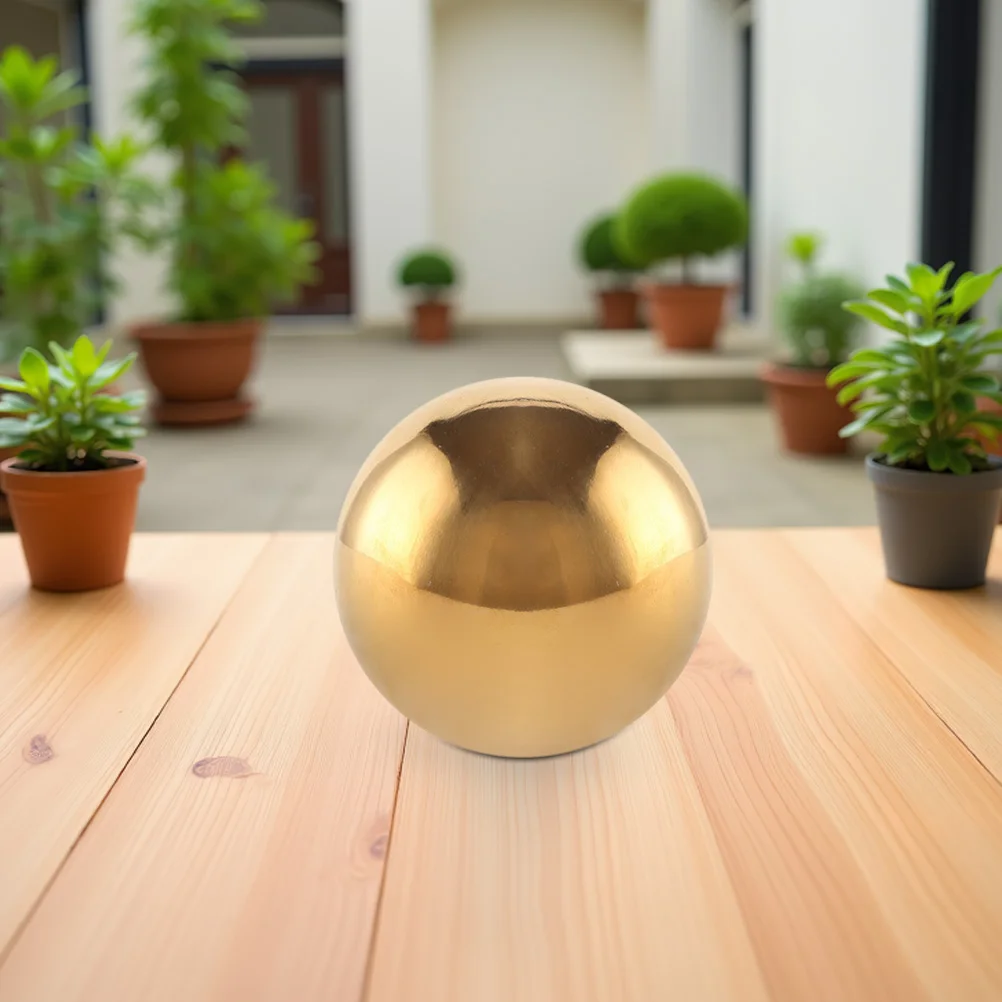 

Colored Mirror Ball Decorative Garden Reflective Sphere Golden Stainless Steel Gazing