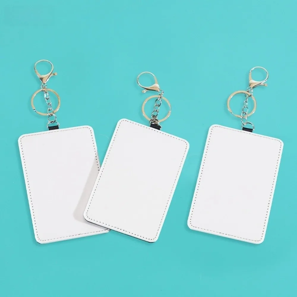 New Black White Keychain Card Holders Card Storage Rectangle Shape Cards Cover Multi-Functional Card Case Work Use