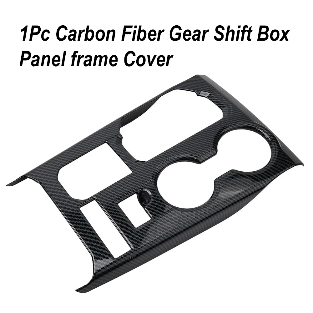 Sticker Car Center Console Gear Shift Cover Trim For Toyota For Highlander 2020-23 Carbon Fiber Gear Shift Box Panel Frame Cove