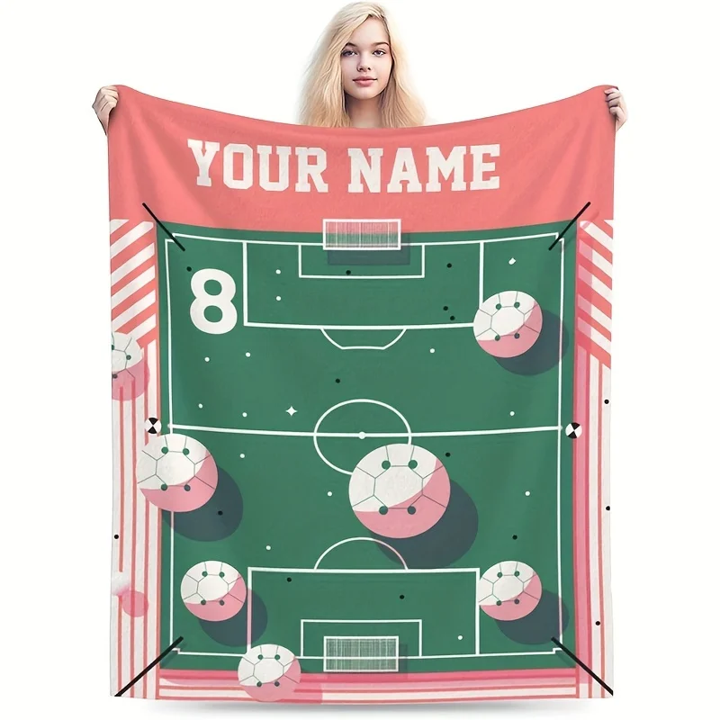 اسم مخصص رقم. 8 بطانية من الفلانيل، مناسبة للأريكة والسرير وأعياد الميلاد والأطفال والأصدقاء وهدايا الهالوين