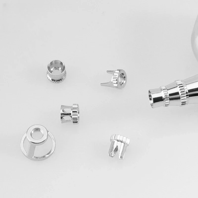 Airbrush Nozzle Needle Cap Accessories Normal/Crown/Tomahawk/Splatter Replacement Tool 5 Different Nozzle Cover Cap for Airbrush image 3