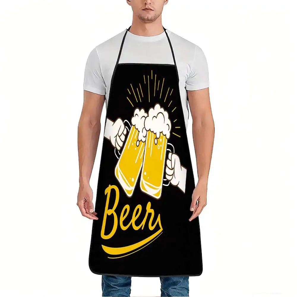 1pc Beer Cheers Apron, Sturdy And Easy to Maintain, Adjustable Waist, Made of Polyester, Suitable for Cooking, Gardening, Fruit